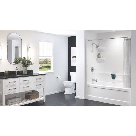 Belaire White 1-Piece Left Hand Domeless Tub Shower
