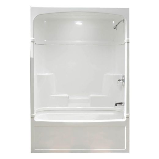 Empire White 3-Piece Left Hand Tub Shower