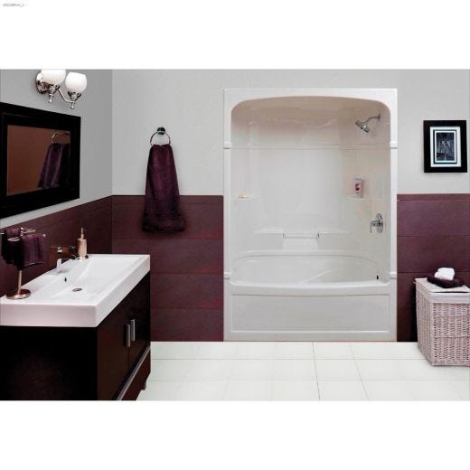 Empire White 3-Piece Left Hand Tub Shower