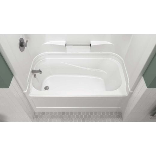 Empire White 3-Piece Left Hand Tub Shower