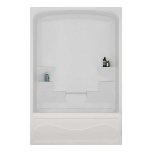 Liberty White 1-Piece Left Hand Tub Shower