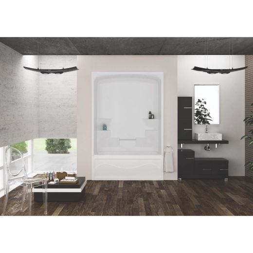 Liberty White 1-Piece Left Hand Tub Shower