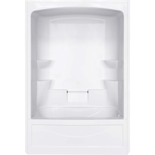 Douche de baignoire côté droit monobloc blanche Liberty