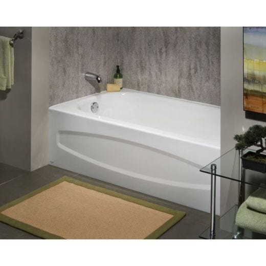 Gloss Porcelain White Left Colony Recess Bathing Pool
