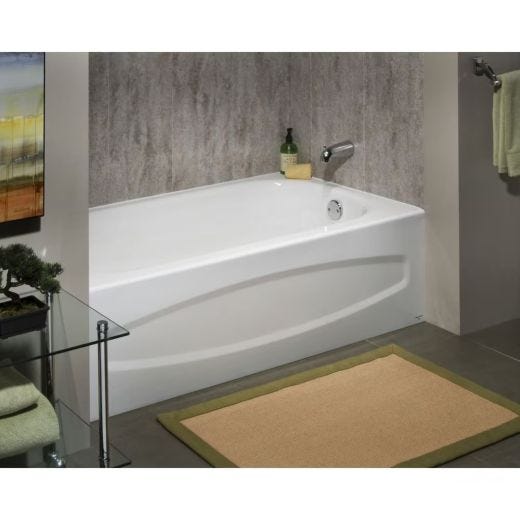 Gloss Porcelain White Right Colony Recess Bathing Pool