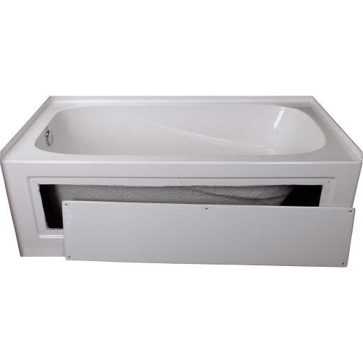 Baignoire de trempage Phoenix côté gauche blanc brillant