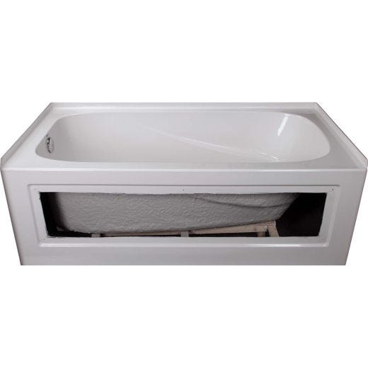 Baignoire de trempage Phoenix côté gauche blanc brillant