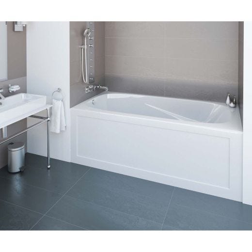 Baignoire de trempage Phoenix côté gauche blanc brillant