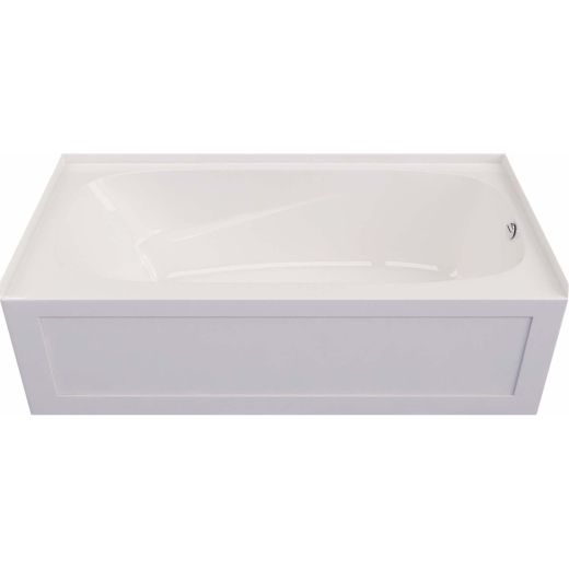 Baignoire de trempage Phoenix côté droit blanc brillant