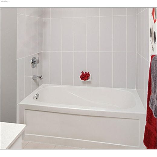 Baignoire de trempage Phoenix côté droit blanc brillant