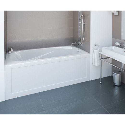 Baignoire de trempage Phoenix côté droit blanc brillant