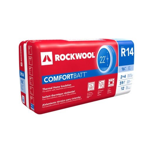 Rockwool Comfortbatt WS R14 47" x 15-1/4" x 3-1/2" 59.7 sqft