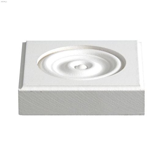 1\" x 4-1\/8\" x 4-1\/8\" White Primed MDF Corner Block