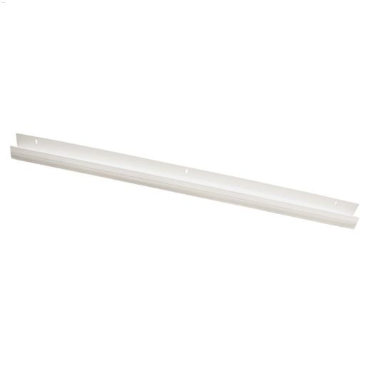 36\" x 31-1\/2\" x 2-1\/2\" White Plastic & Rubber Door Sweep