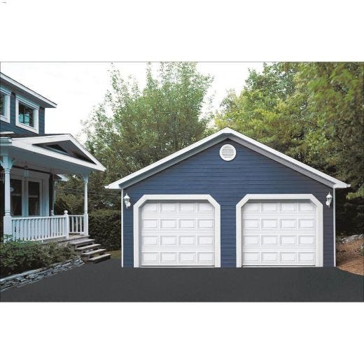 9' x 7' Ice White Dualforce Weatherstripping Garage Door