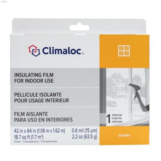 64\" x 42\" x 0.6 mil Clear Insulating Shrink Film With Tape