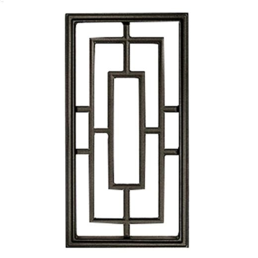 9 x 17\" Black Cast Aluminum Rectangle\u00a0Fence & Gate Insert