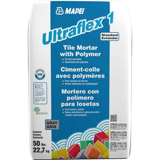 Ultraflex1 22.7 kg Bag Grey Tile Mortar With Polymer