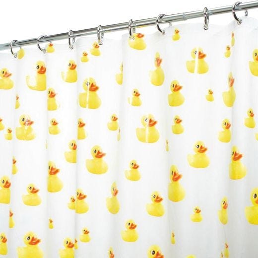 72" x 72" Yellow PEVA Kid's Shower Curtain