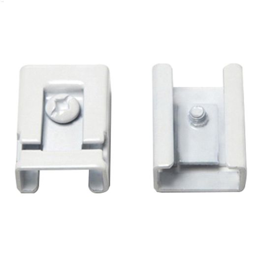 White I-Beam Bracket Clip-2\/Pack