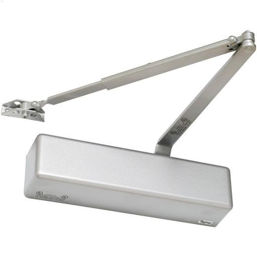 11-7\/8\" x 2-3\/8\" x 2\" Standard Aluminum Door Closer