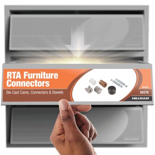 Miter Connector Bolt With Dowel-6/Pack