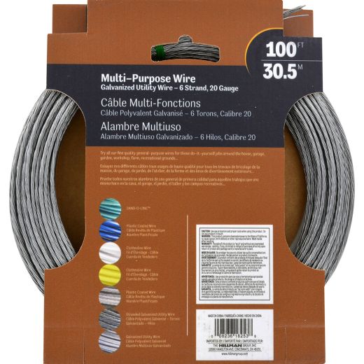 20 Gauge x 100' Galvanized Stranded Wire