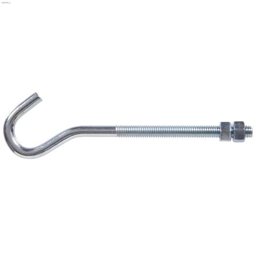 5\/16-18 x 6\" Clothesline Hook Bolt With 2 Hex Nut