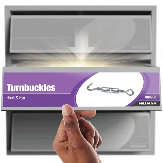 5/16-18 x 8-7/8" 130 lb Hook & Eye Turnbuckle