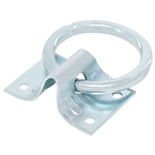 2" Zinc Plated Plate Hitching Ring