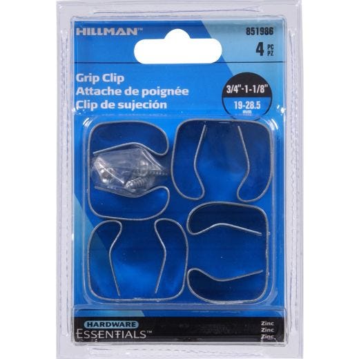 3/4" Zinc Plated Grip Clip-4/Pack