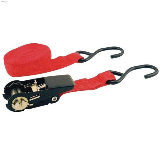 15' x 1\" Red Ratchet Strap