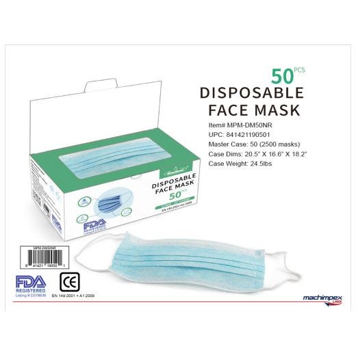 Workhorse Disposable Non-Toxic Dust Mask-50/Box