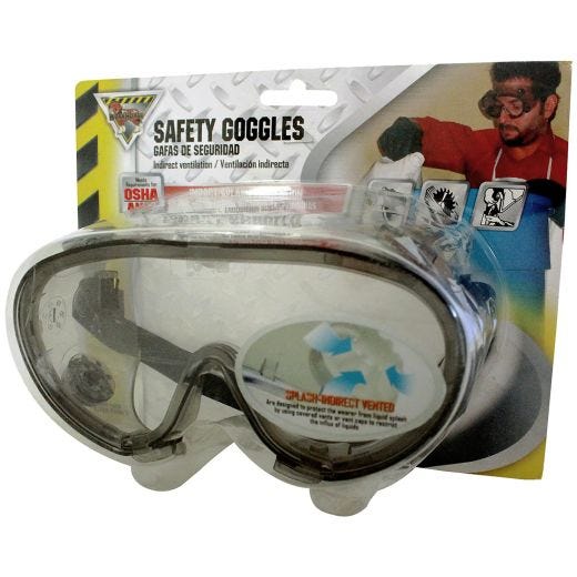 Workhouse Anti-Scratch Clear Safety Goggles