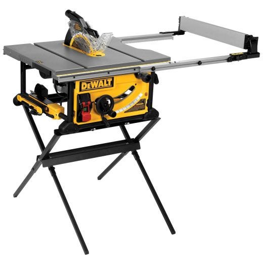 10" Job Site Table Saw With Rolling Stand