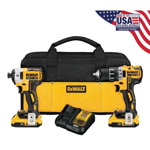 20V Yellow 2-Tool Combo Kit With 2 Batteries