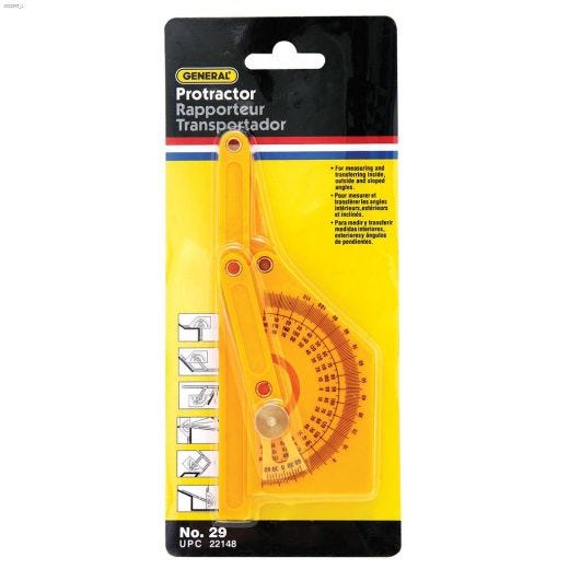 9\" x 4\" Plastic Angle Protractor