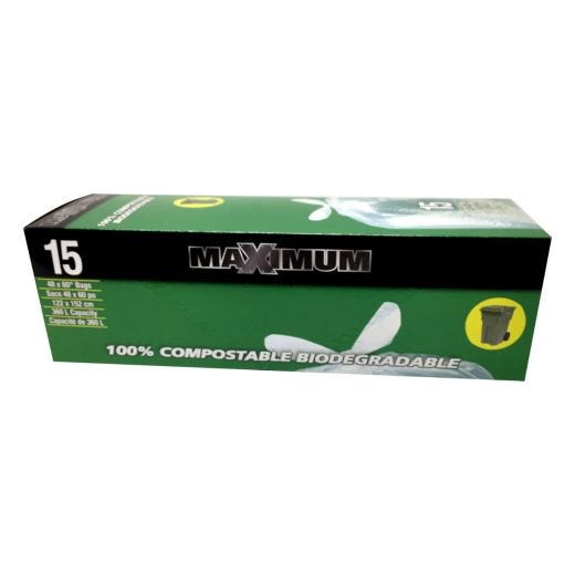 48" x 60" Natural Maximum Compostable Bag-15/Pack