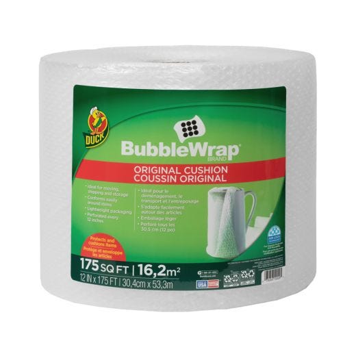 12" x 175' Clear Original Bubble Wrap