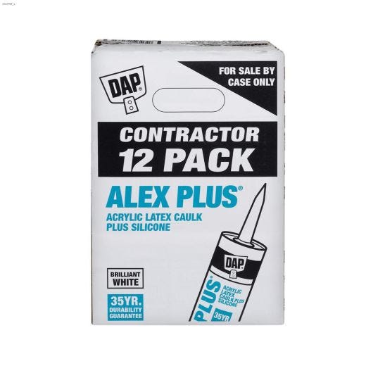 Alex Plus\u00ae 300 mL Cartridge White Caulk-12\/Pack