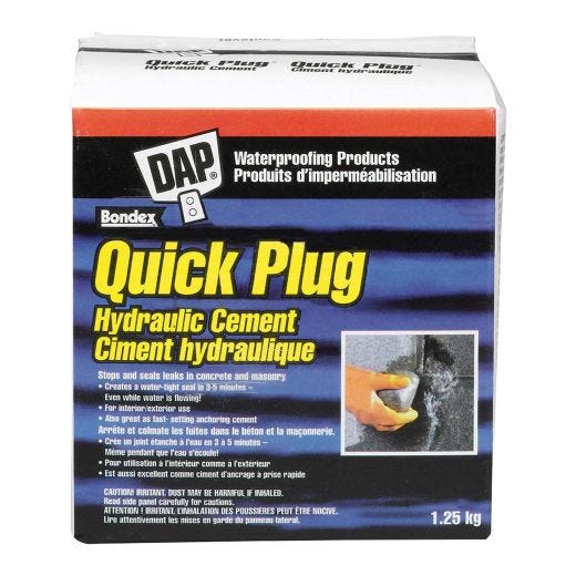 Quick Plug 1.25 kg Box Grey Hydraulic Cement
