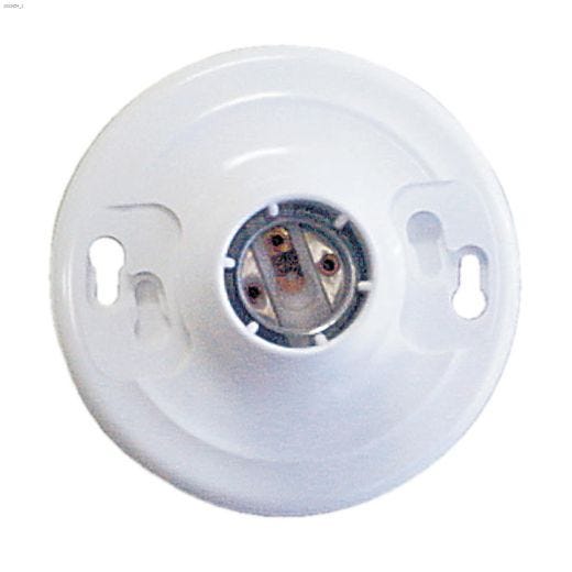 White Plastic Medium Base Receptacle Lampholder