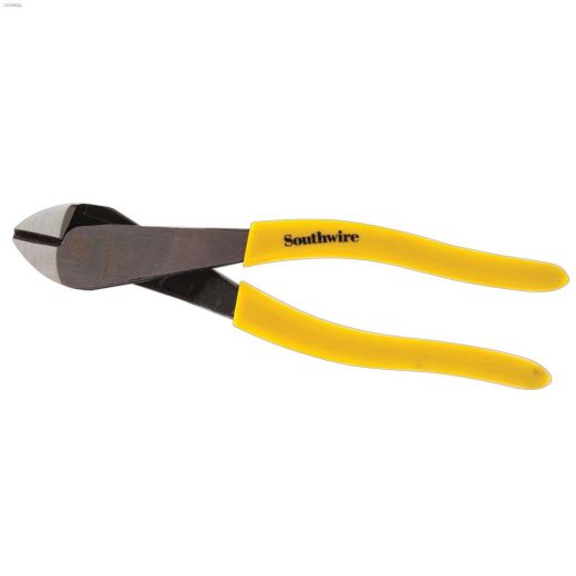 8\" Hi-Leverage Angled Head Diagonal Plier With Dipped Handle