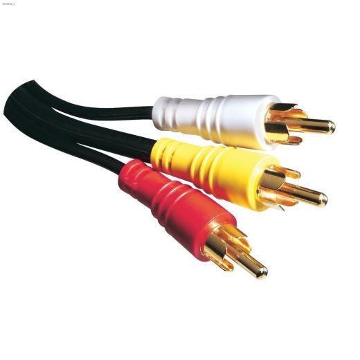 6' Red\/Yellow\/White Video\/Audio Cable