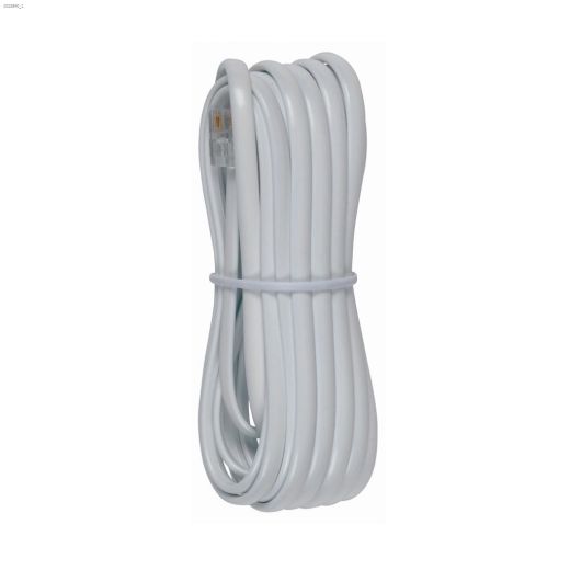 12' White Modular Line Cord