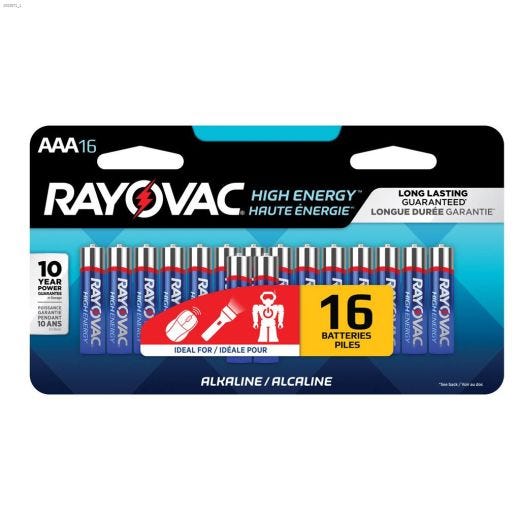 Rayovac Alkaline AAA Battery-16\/Pack