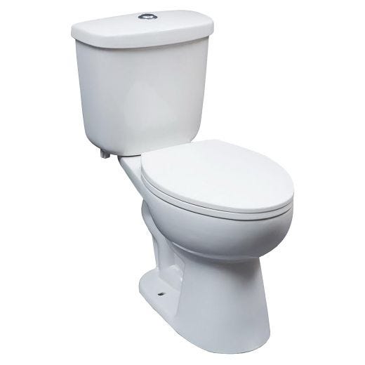 Washington White 1.06/1.6 gpf Elongated Front 2-Piece Toilet