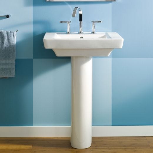 Vitreous China White Tropic & Boulevard Pedestal Sink Leg