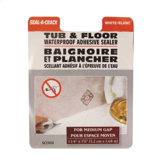 Seal-A-Crack 11' x 1-1\/2\" White Adhesive Sealer