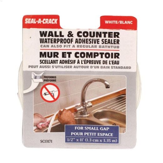 Seal-A-Crack 11' x 1\/2\" White Adhesive Sealer